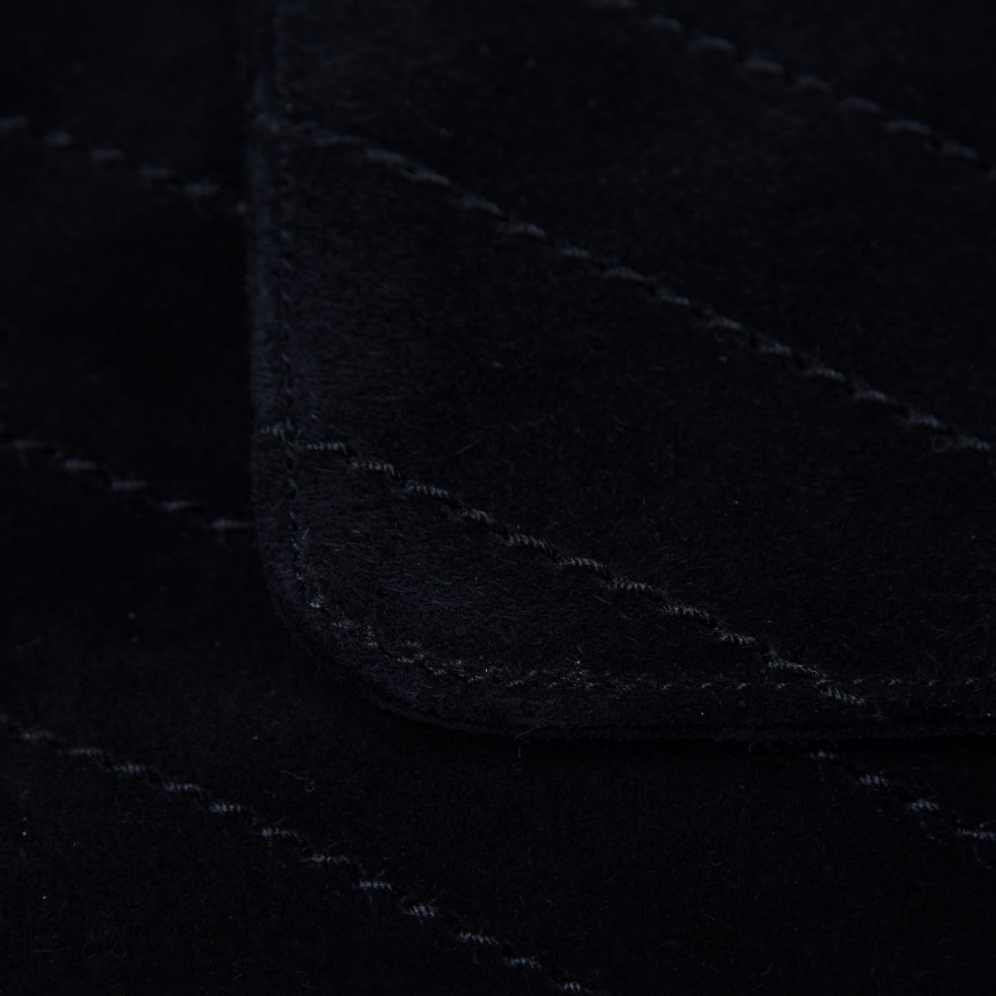 Suede Chevron Monogram Small Nolita Black