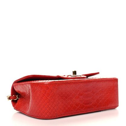 Chanel Snakeskin Mini Rectangular Flap Red 4 of 12