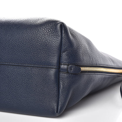 Prada Vitello Daino Side Zip Tote Baltico 10 of 13