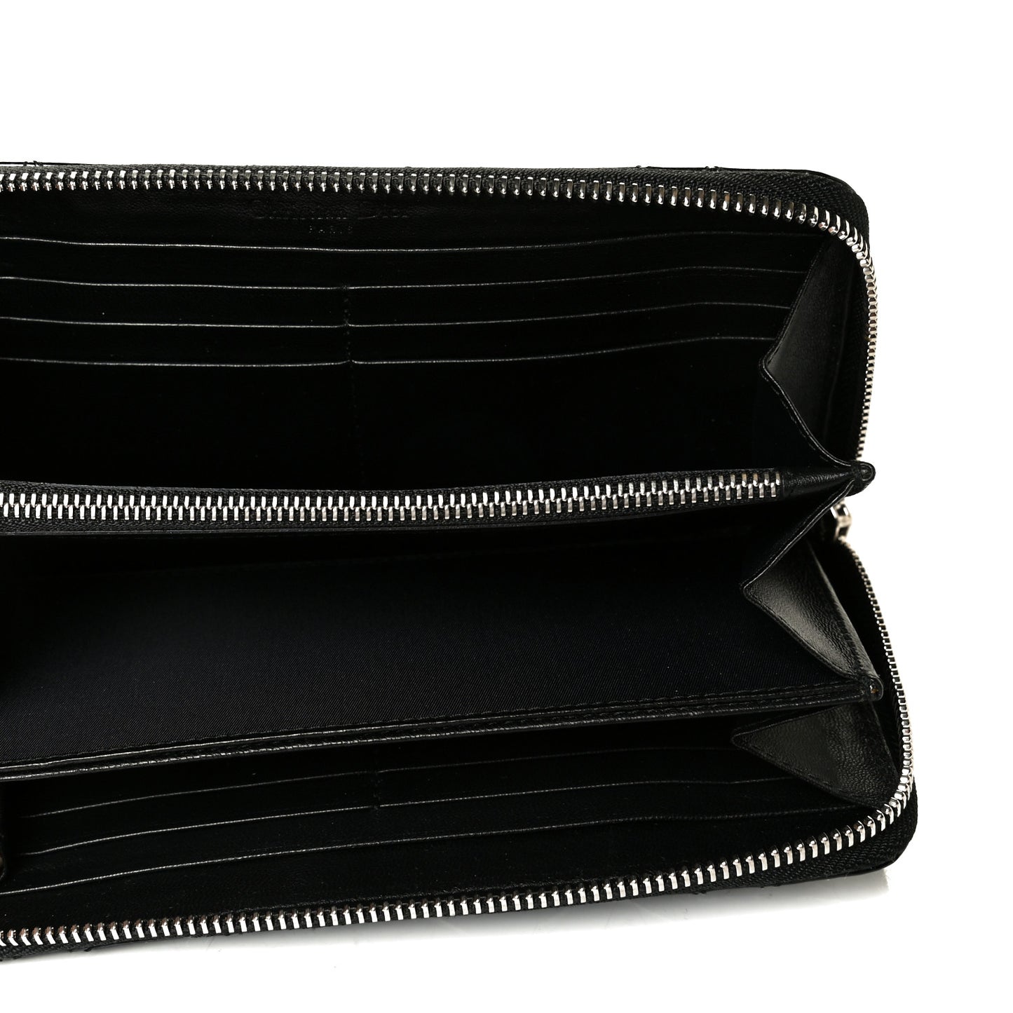 Patent Cannage Lady Dior Continental Zip Wallet Black