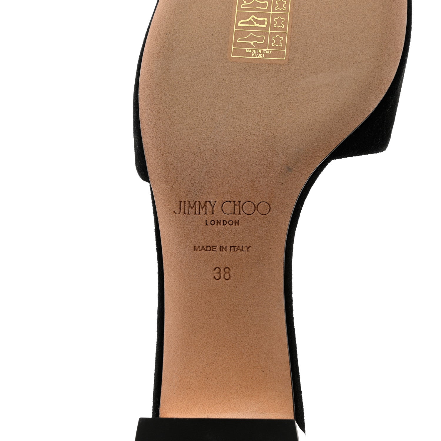 Jimmy Choo Suede Joni Slide Sandals 38 Black 8 of 9