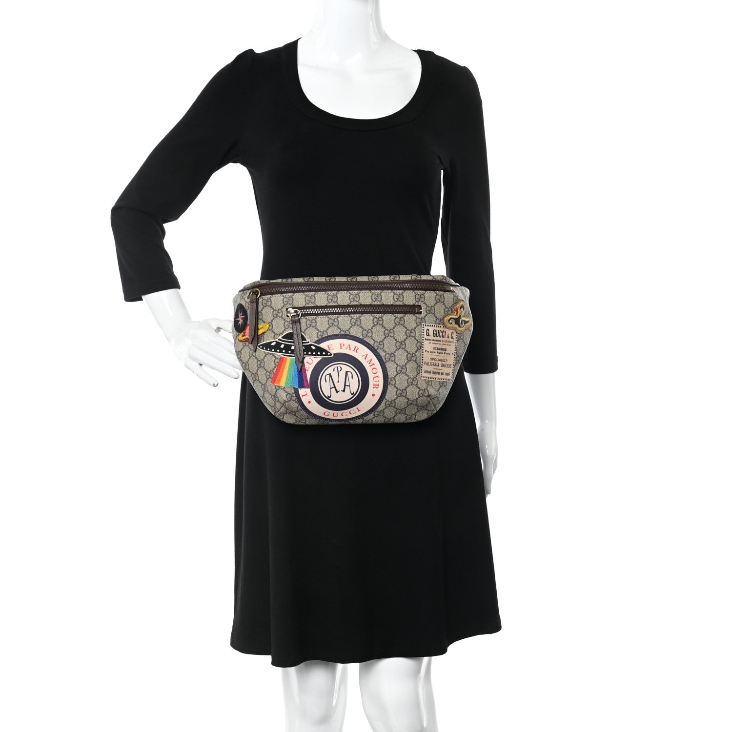 Gucci GG Supreme Monogram Courrier Belt Bag Beige New Acero 2 of 10