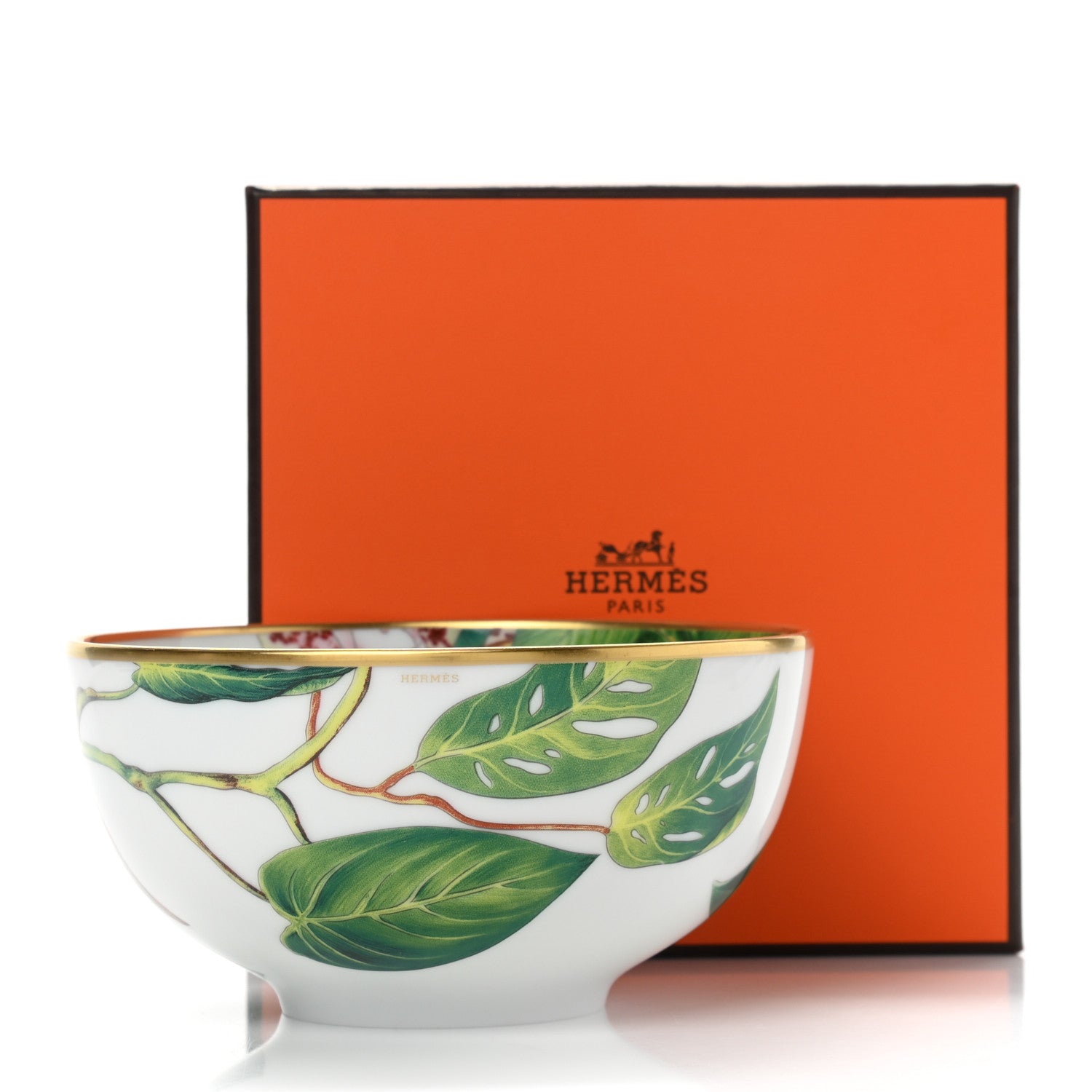 Hermes Porcelain Medium Passifolia Bowl 7 of 7