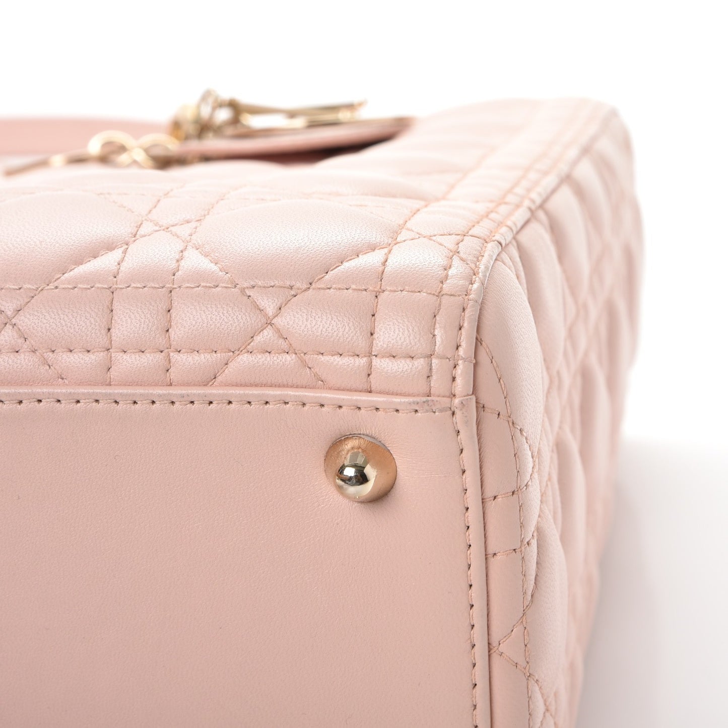 Lambskin Cannage Large Lady Dior Light Pink