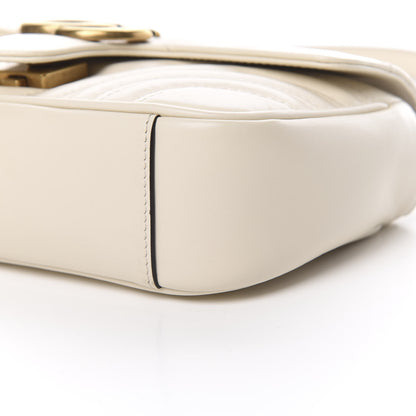 Gucci Calfskin Matelasse Mini GG Marmont Shoulder Bag White 10 of 10