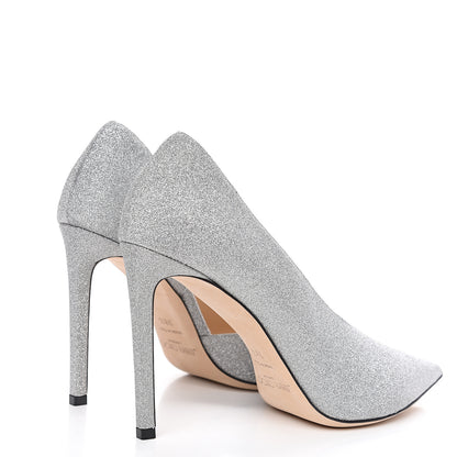 Jimmy Choo Glitter Sophia 100 Pumps 38.5 Silver 4 of 7
