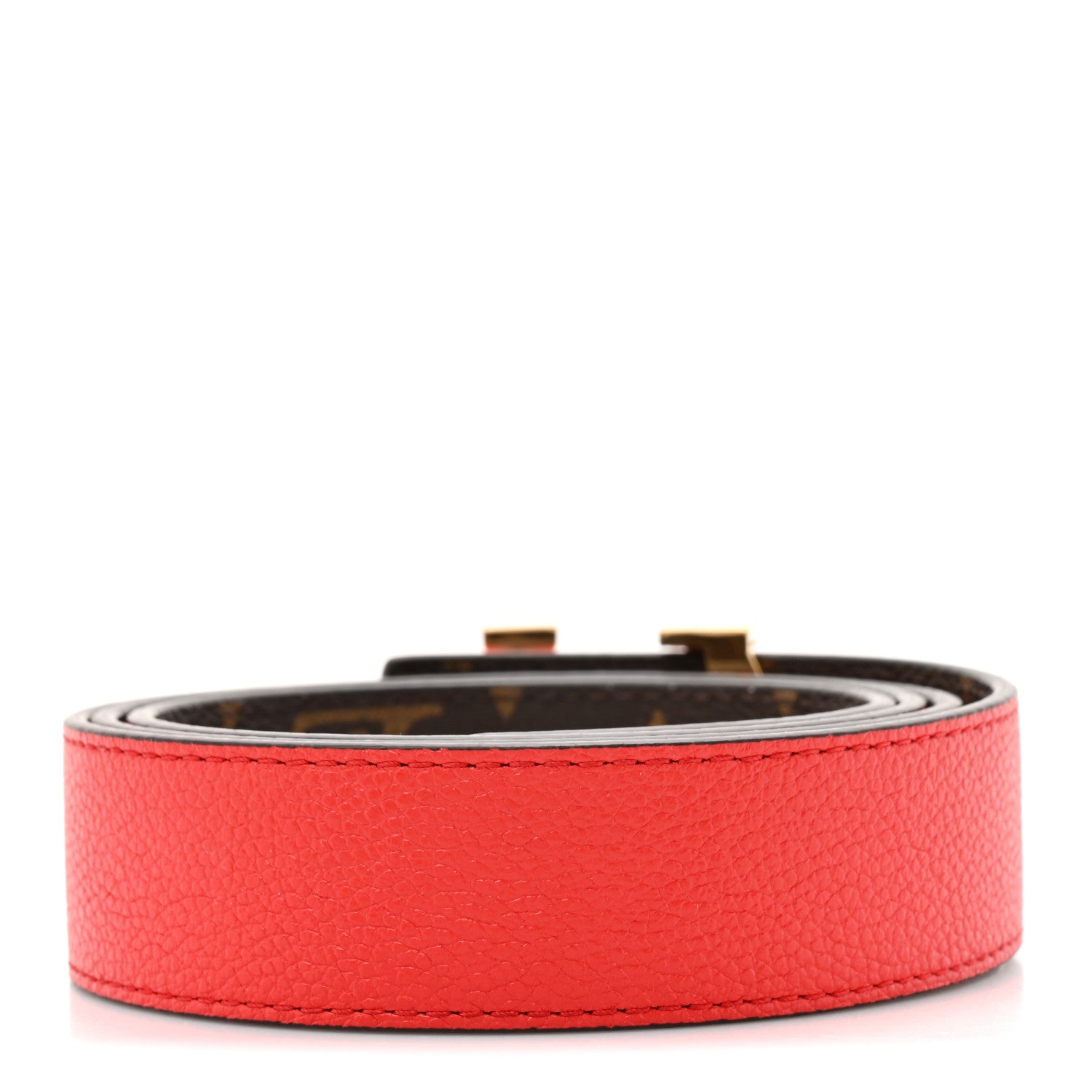 Louis Vuitton Monogram 30mm LV Initiales Reversible Belt 90 36 Coquelicot 3 of 7