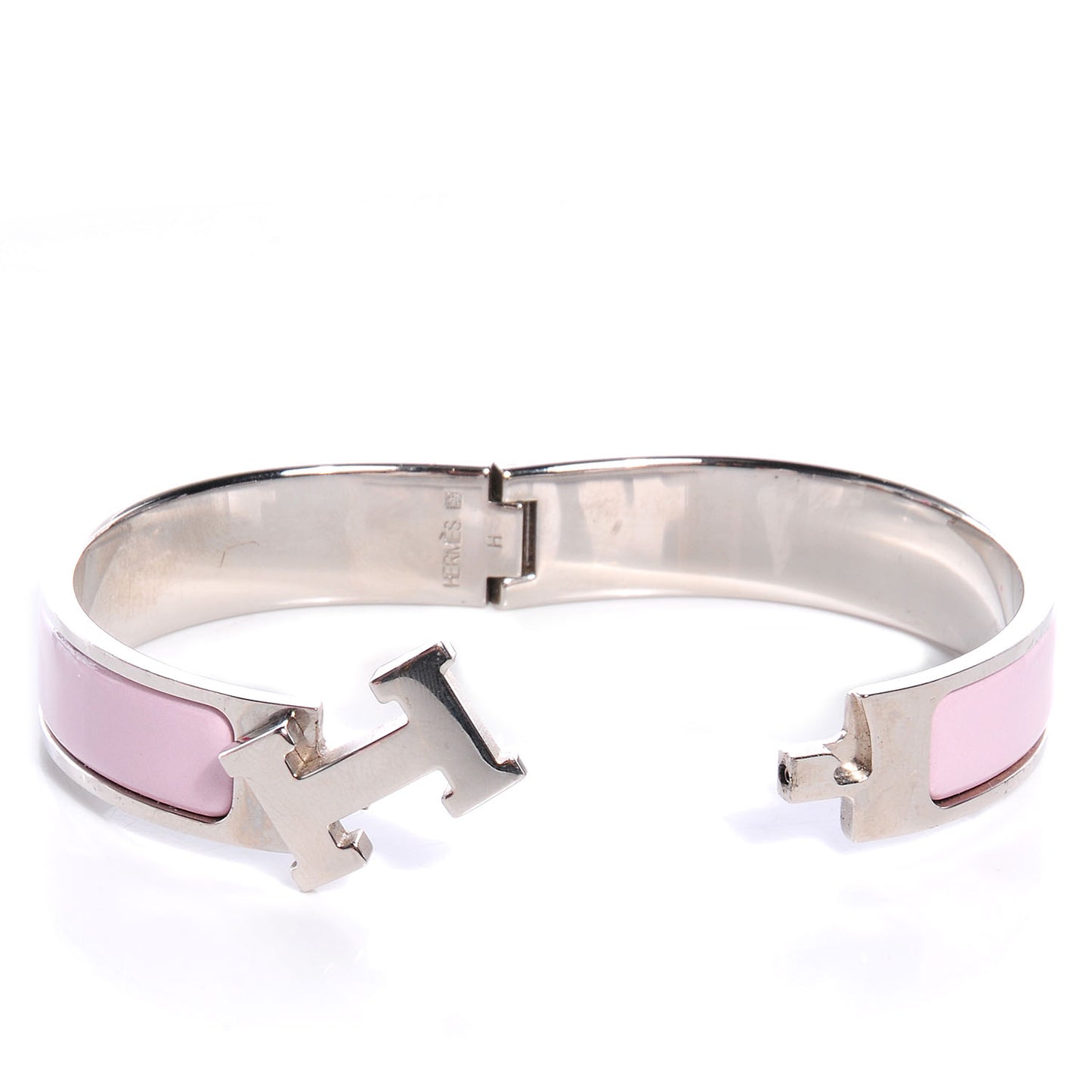 Enamel Narrow Clic Clac H Bracelet PM Rose Dragee
