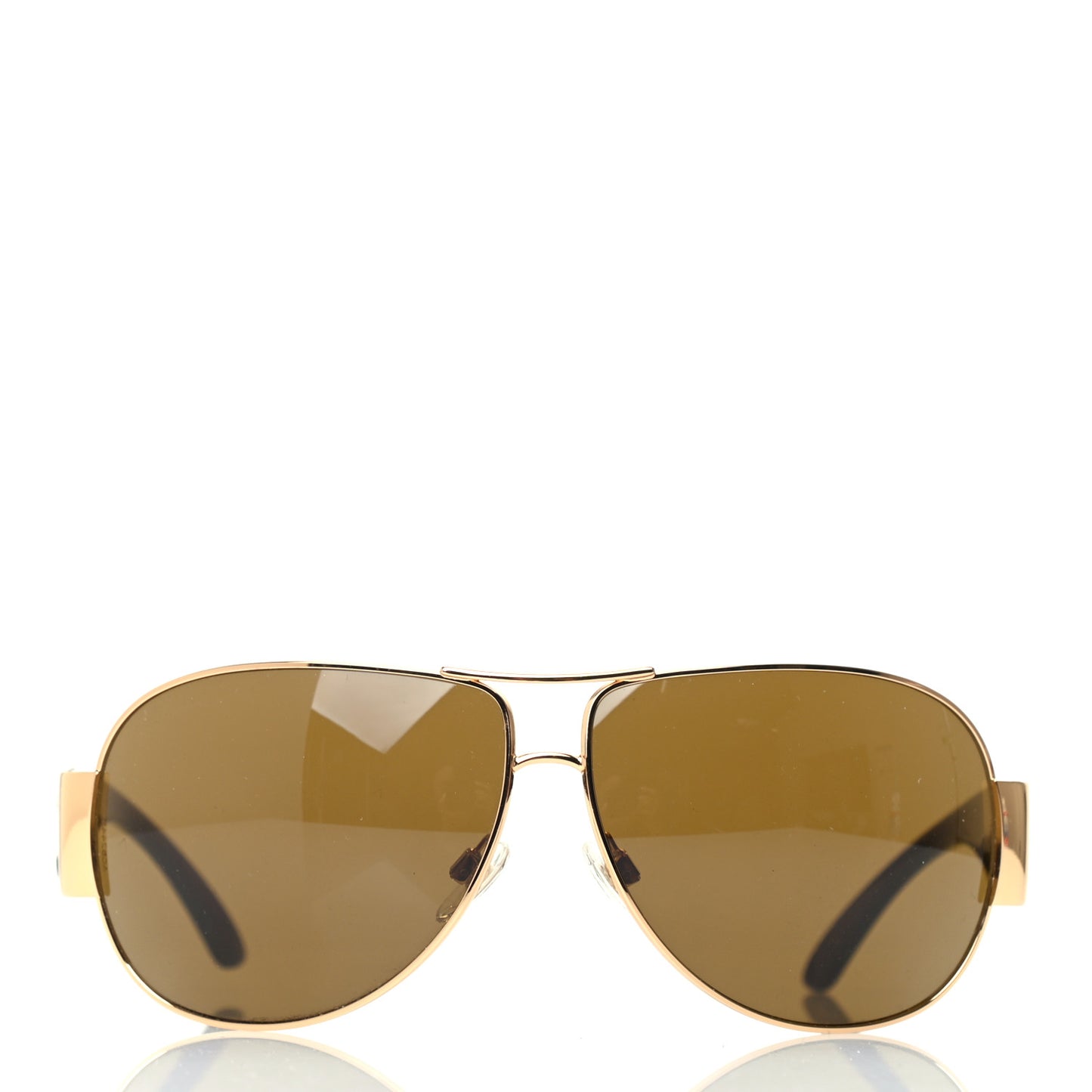 Metal Aviator CC Sunglasses 4128 Brown