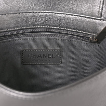 Chanel Metallic Sheepskin Chevron Quilted Small Vintage Mademoiselle Flap Silver 6 of 11