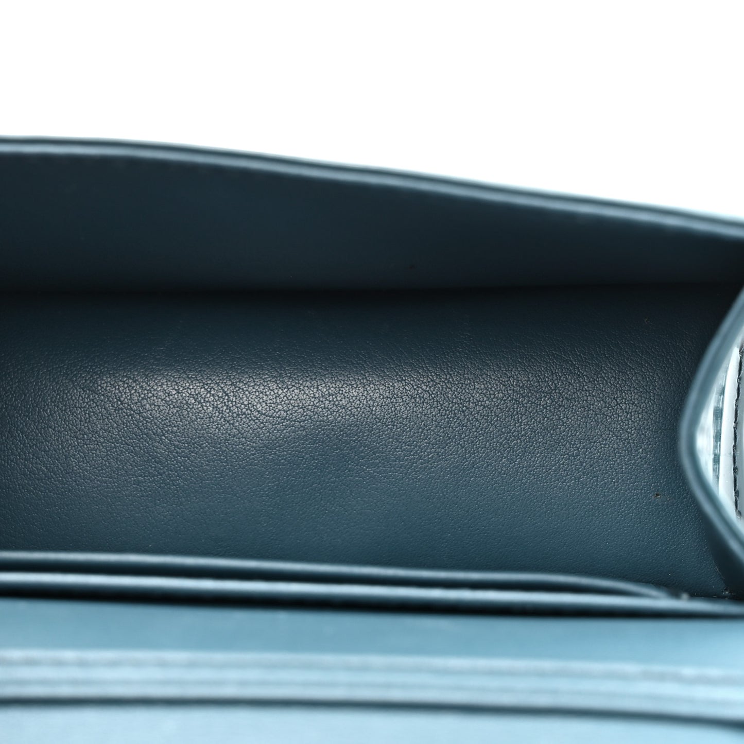 Patent Cannage Nano Lady Dior Pouch Turquoise