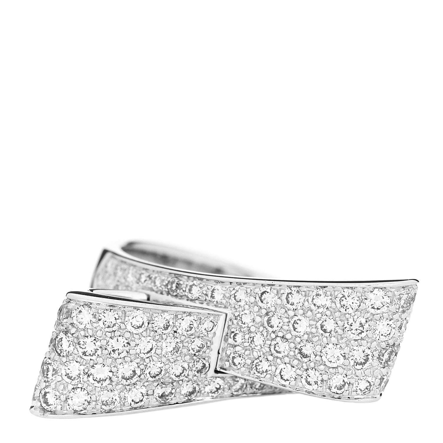 Parker & West by FASHIONPHILE 18K White Gold Diamond 1.26ctw Bow Ring 53 6.25 1 of 10