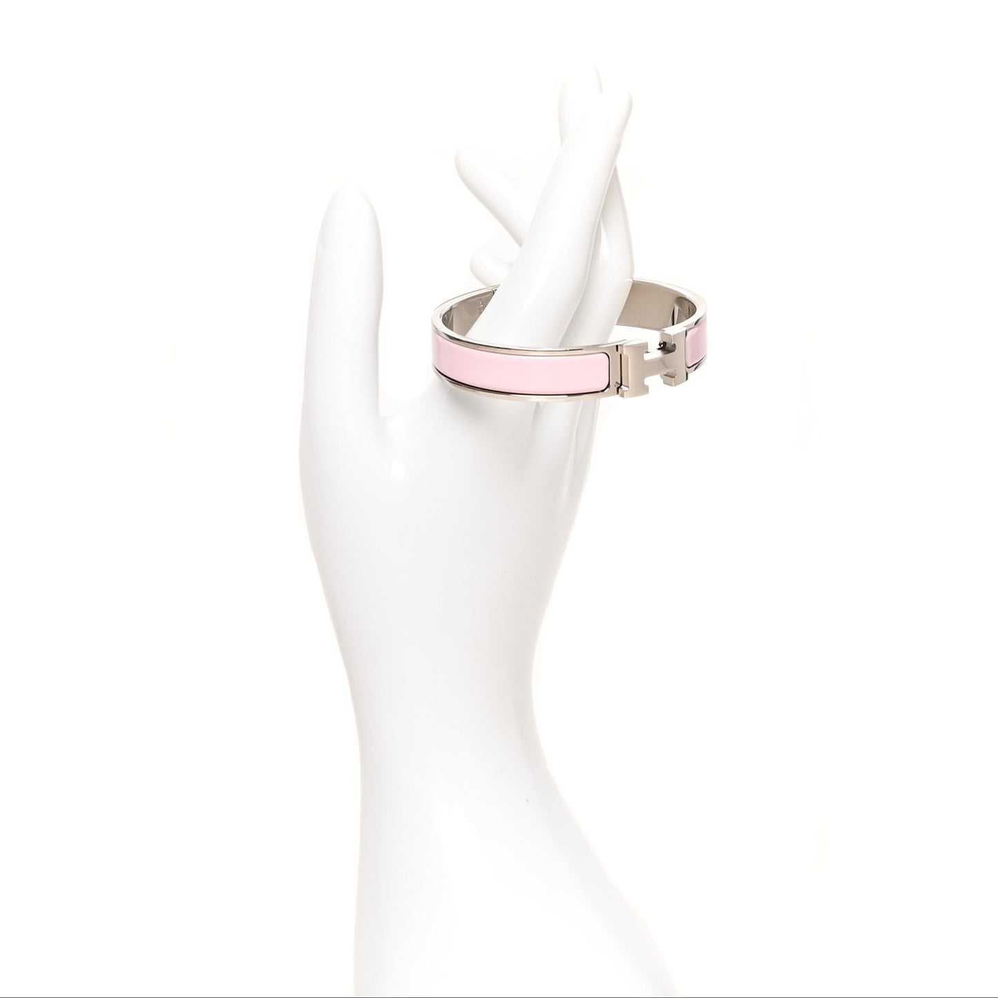Enamel Narrow Clic Clac H Bracelet PM Rose Candeur