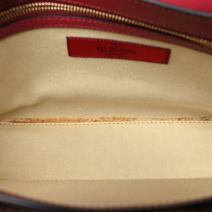 Valentino Garavani Vitello Medium Rockstud Flap Saddle Bag Scarlet 10 of 10