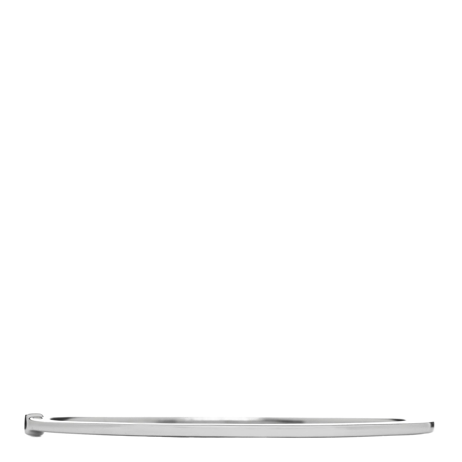 Tiffany 18K White Gold Diamond Metro Bangle Bracelet 2 of 5