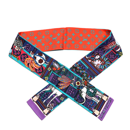 Louis Vuitton Silk Monogram LV Wonderland Bandeau Turquoise 1 of 3