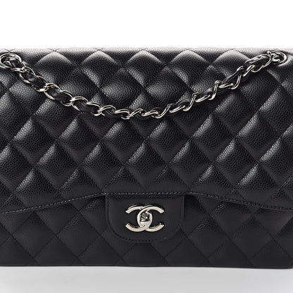 Chanel Caviar Quilted Jumbo Double Flap Black 9 of 10