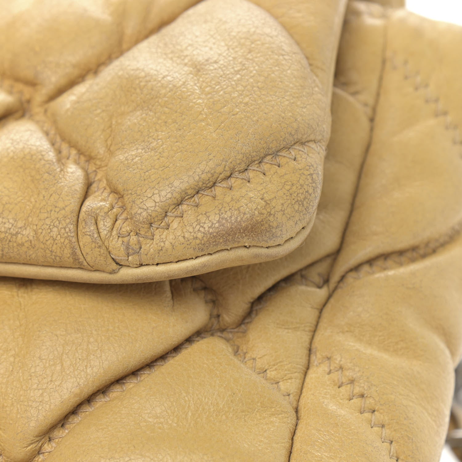 Chanel Calfskin Quilted Medium Bubble Quilt Flap Bag Beige 11 of 15