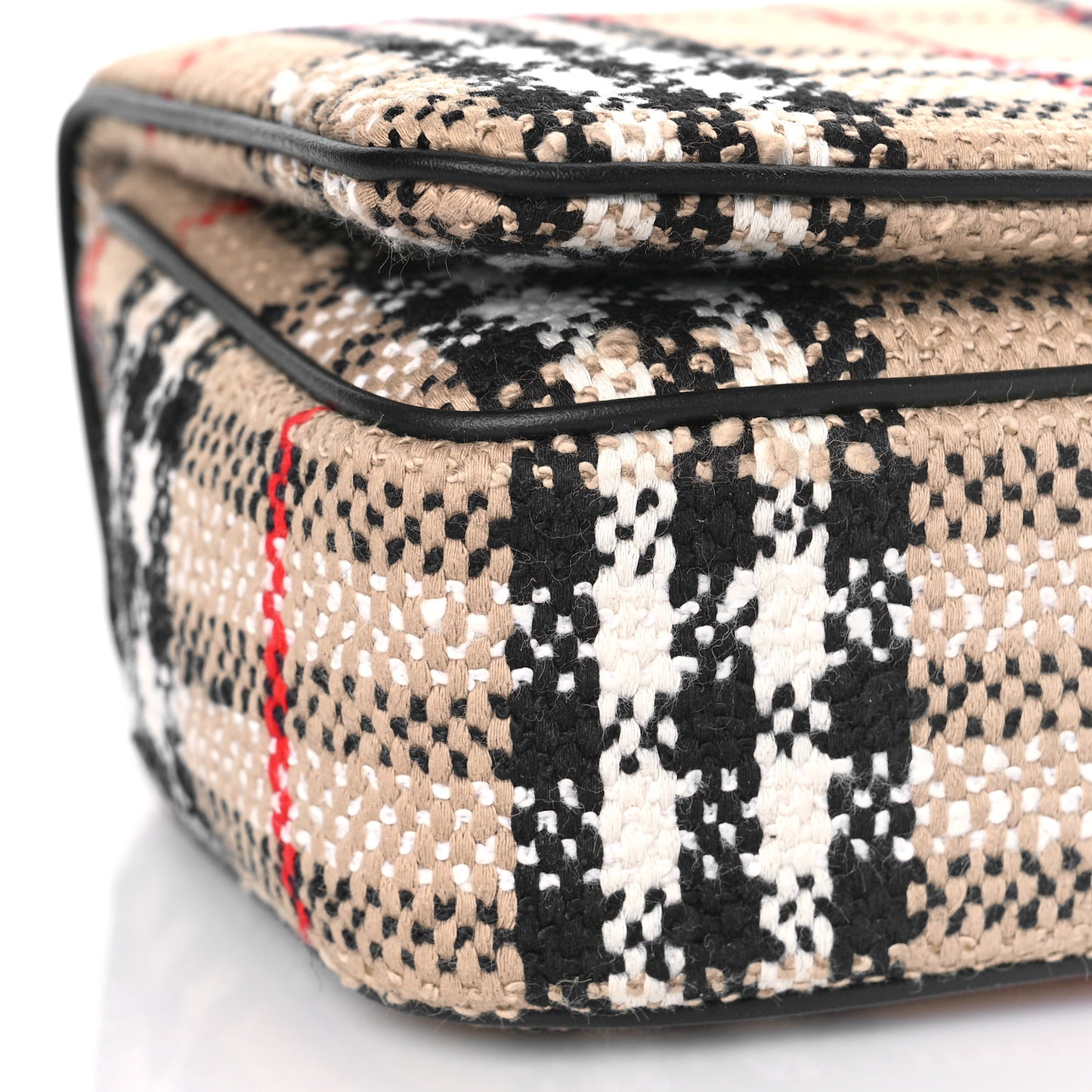 Calfskin Boucle Check Small Lola Chain Bag