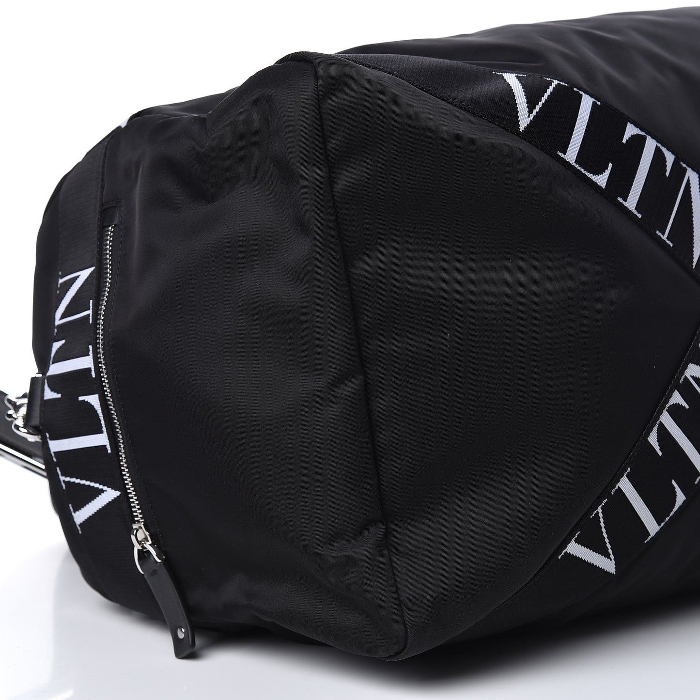 Nylon Ribbon VLTN Duffle Bag Black