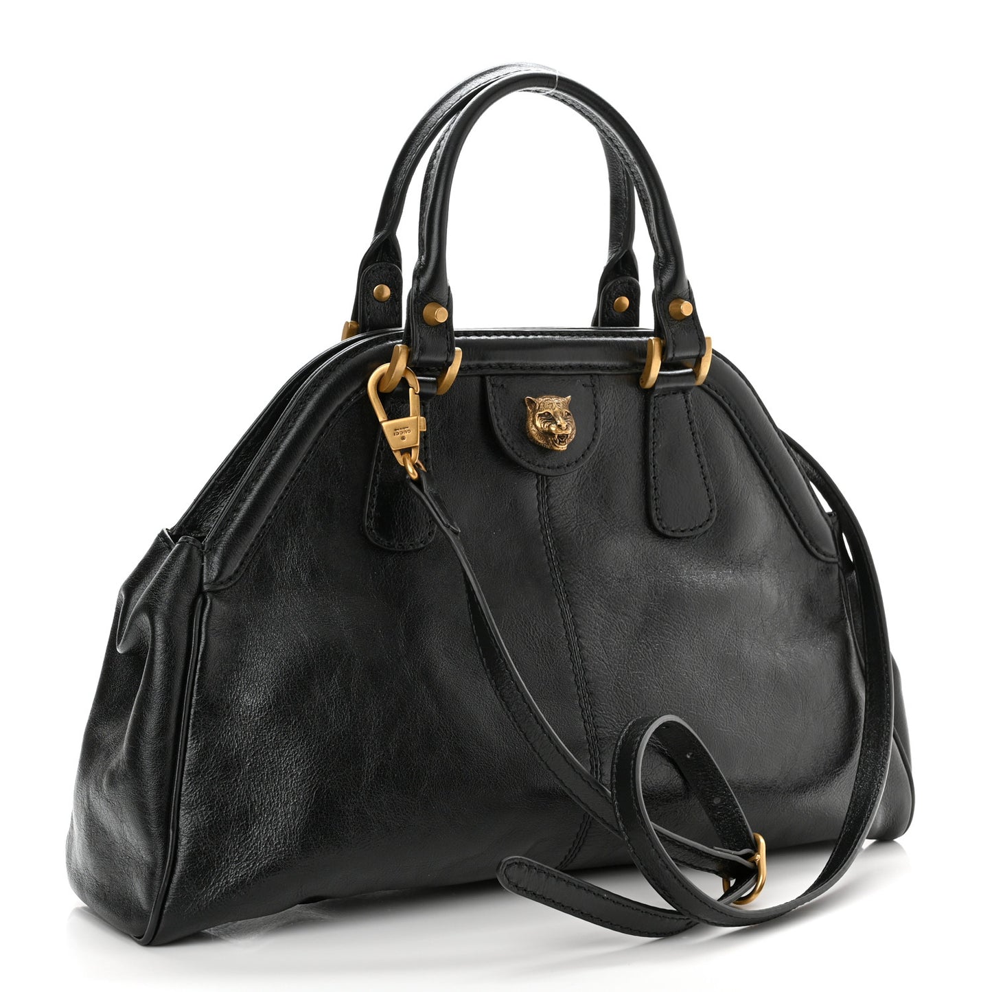Calfskin Medium Re(Belle) Top Handle Bag Black