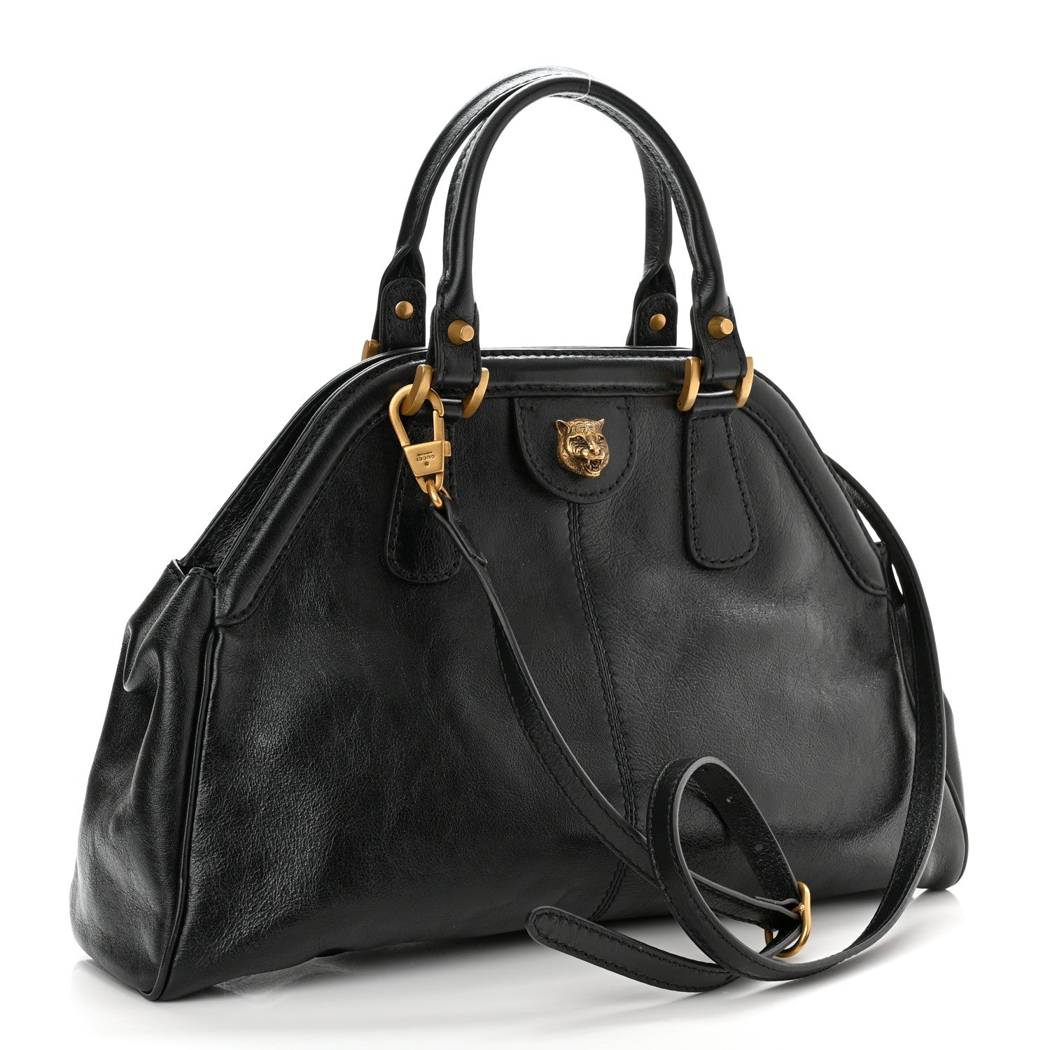 Gucci Calfskin Medium Re(Belle) Top Handle Bag Black 3 of 10