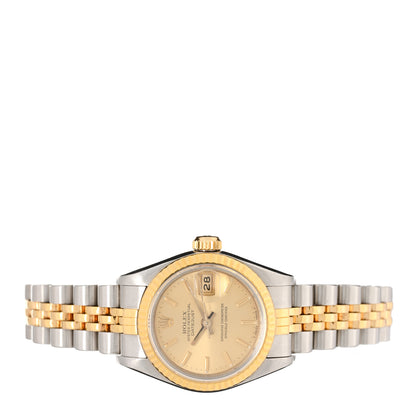 Rolex Stainless Steel 18K Yellow Gold 26mm Oyster Perpetual Datejust Watch Champagne 69173 2 of 4