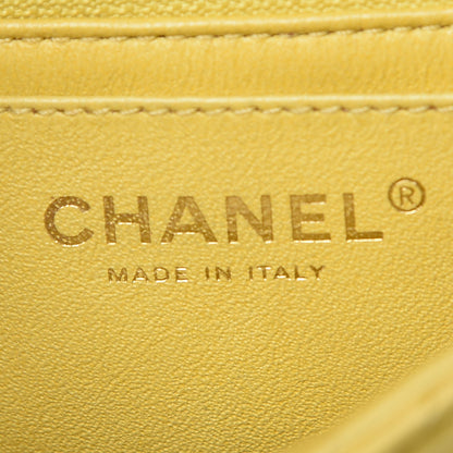 Chanel Lambskin Quilted Mini Square Flap Yellow 8 of 9