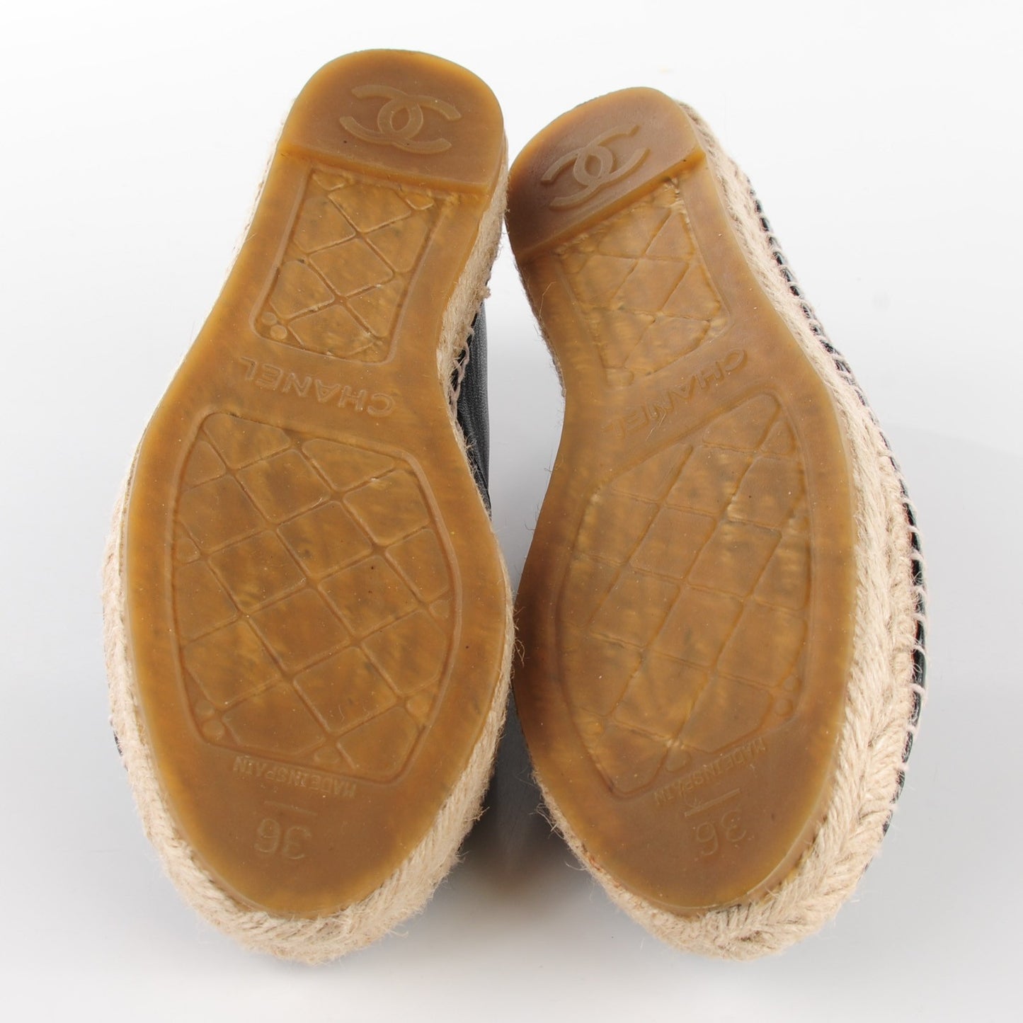 Lambskin CC Espadrilles 36 Black