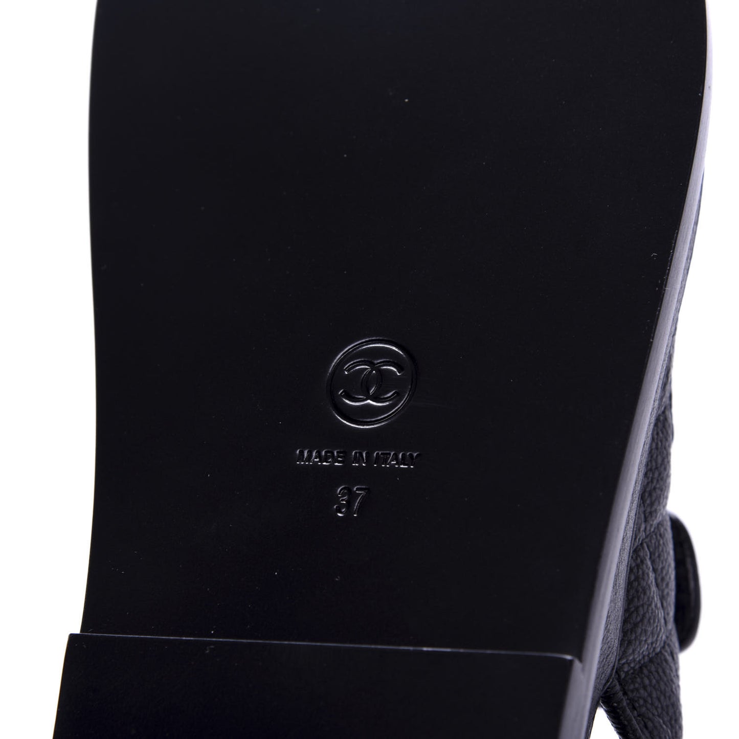 Grained Calfskin Velcro Dad Sandals 37 Black