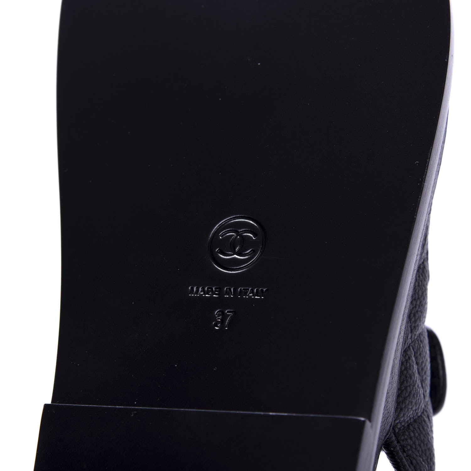 Chanel Grained Calfskin Velcro Dad Sandals 37 Black 8 of 10