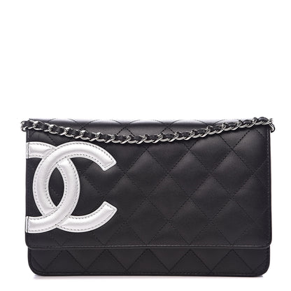Chanel Calfskin Quilted Cambon Wallet On Chain WOC Black 1 of 13