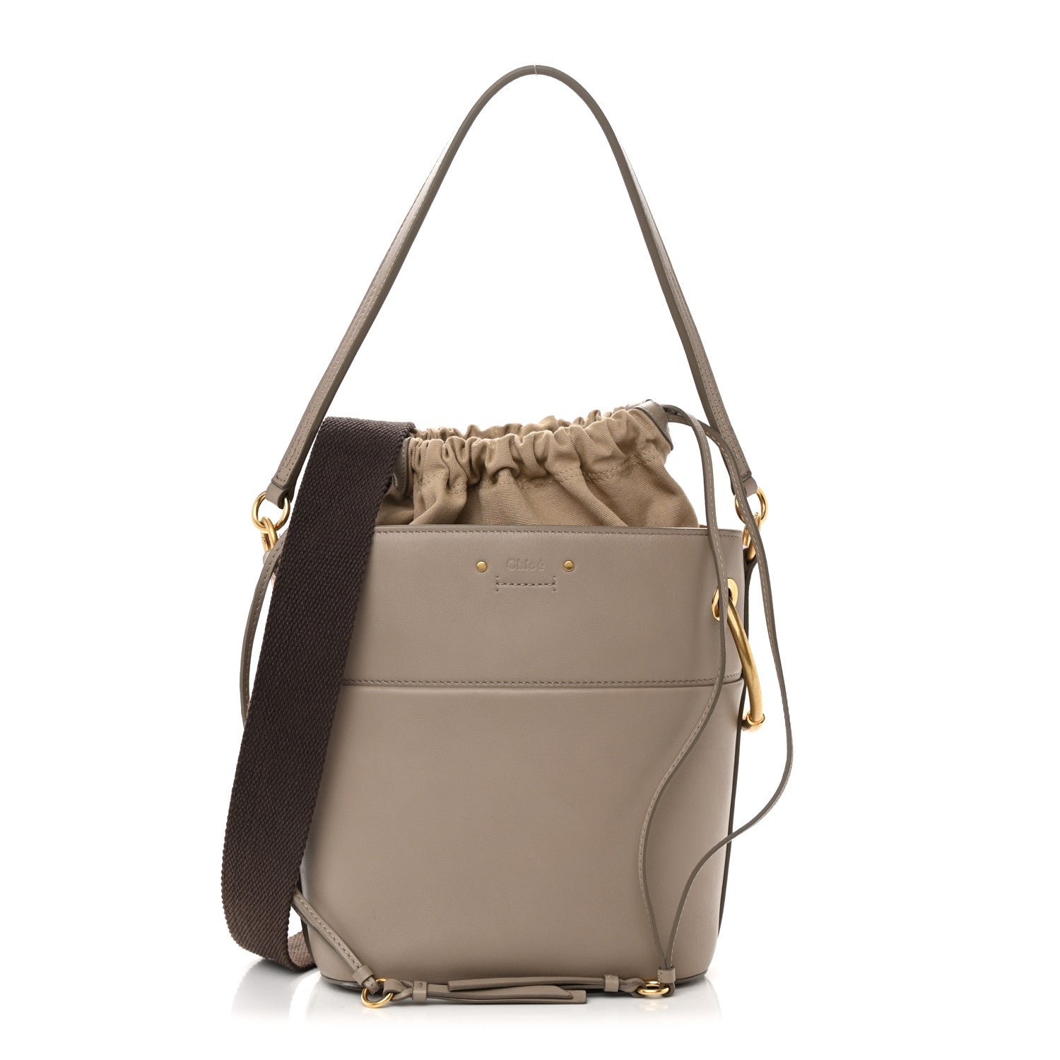 Chloe Smooth Calfskin Small Roy Bucket Bag Motty Grey 1 of 16