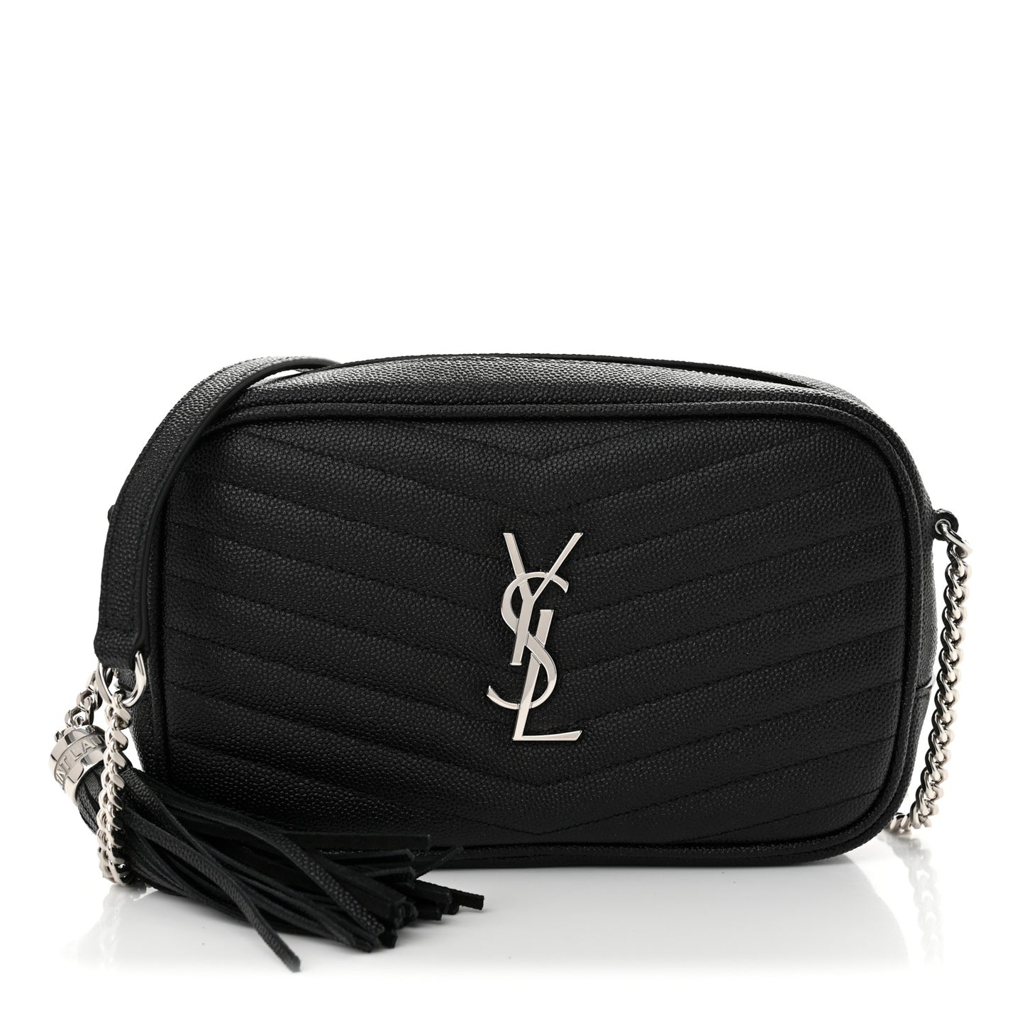 Grain De Poudre Matelasse Monogram Mini Lou Camera Bag Black