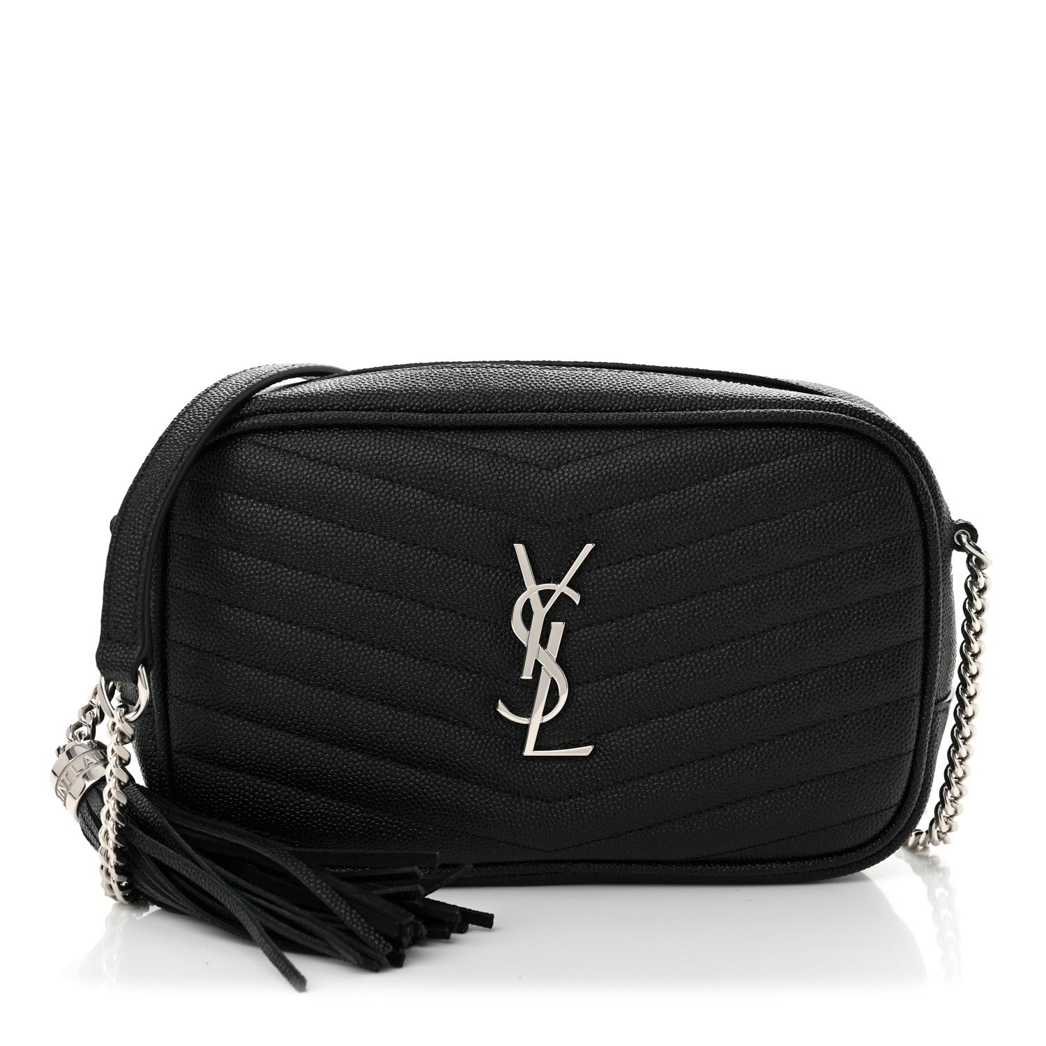 Saint Laurent Grain De Poudre Matelasse Monogram Mini Lou Camera Bag Black 1 of 10