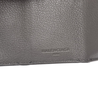 Balenciaga Chevre Gold Hardware Metallic Edge Card Case Gris Acier 7 of 8