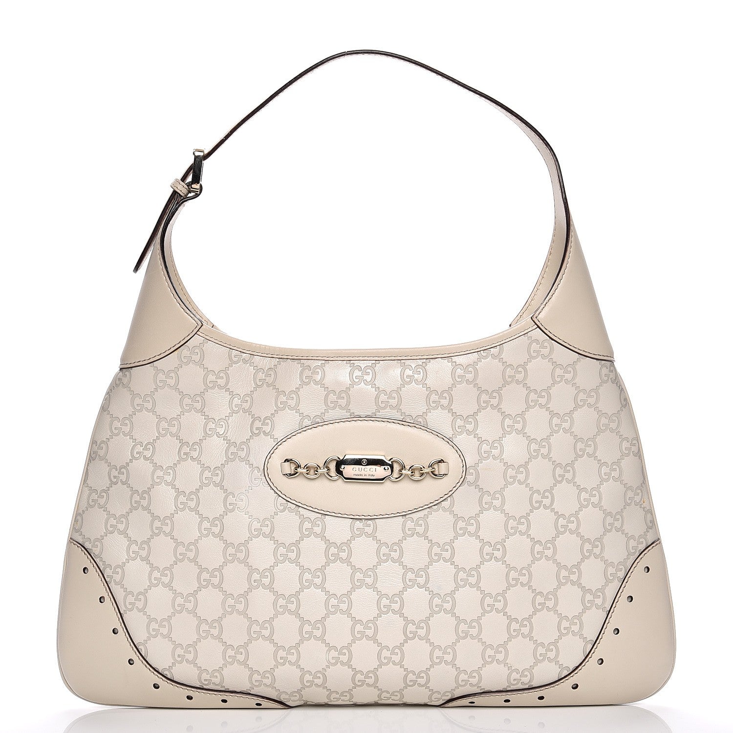 Gucci Guccissima Punch Hobo Off White 1 of 11