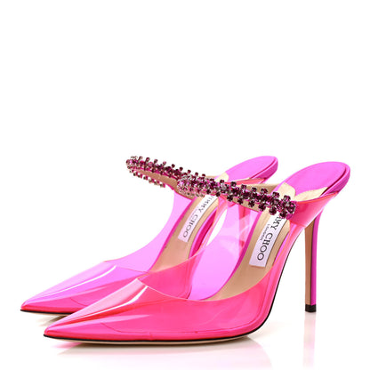 Jimmy Choo Plexi Crystal Bing 100 Pumps 41 Hot Pink 3 of 8