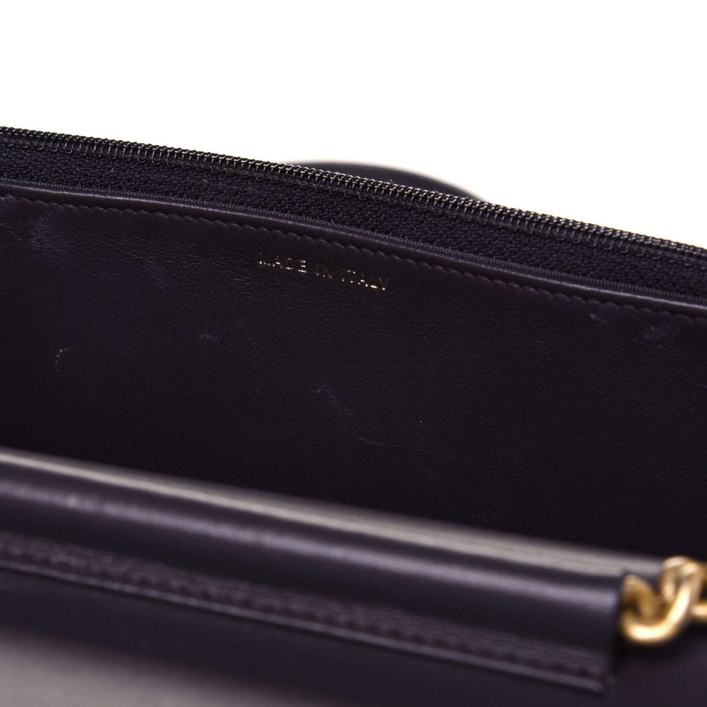 Lambskin Quilted Boy Wallet On Chain WOC Dark Grey
