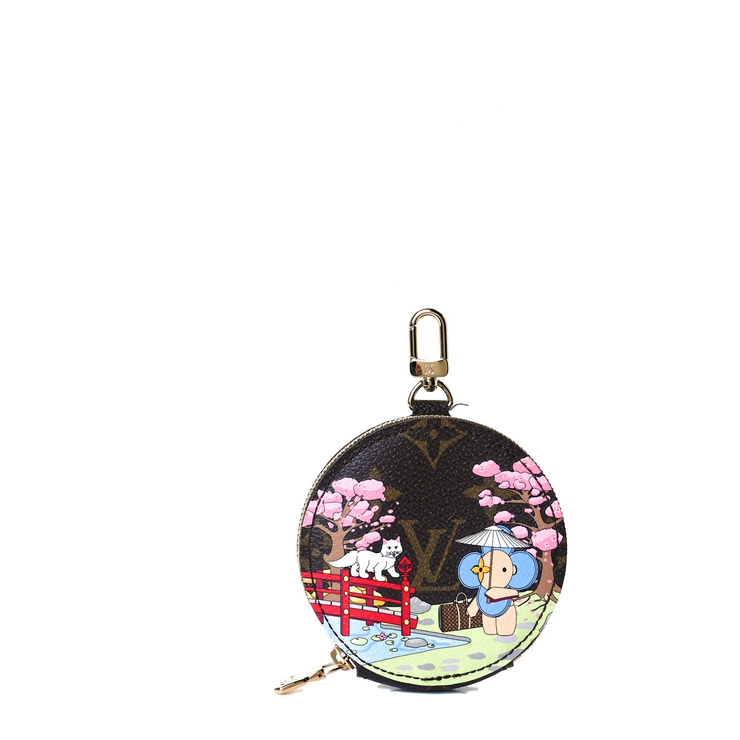 Monogram 2021 Christmas Animation Japanese Garden Round Coin Purse Wisteria Pink