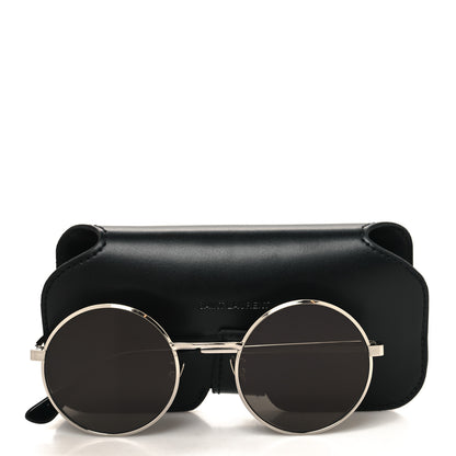 Saint Laurent Metal Round SL 136 Sunglasses Black Silver 8 of 8