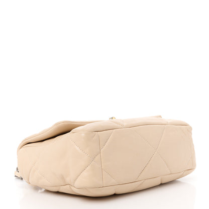 Chanel Goatskin Quilted Medium Chanel 19 Flap Beige 4 of 12