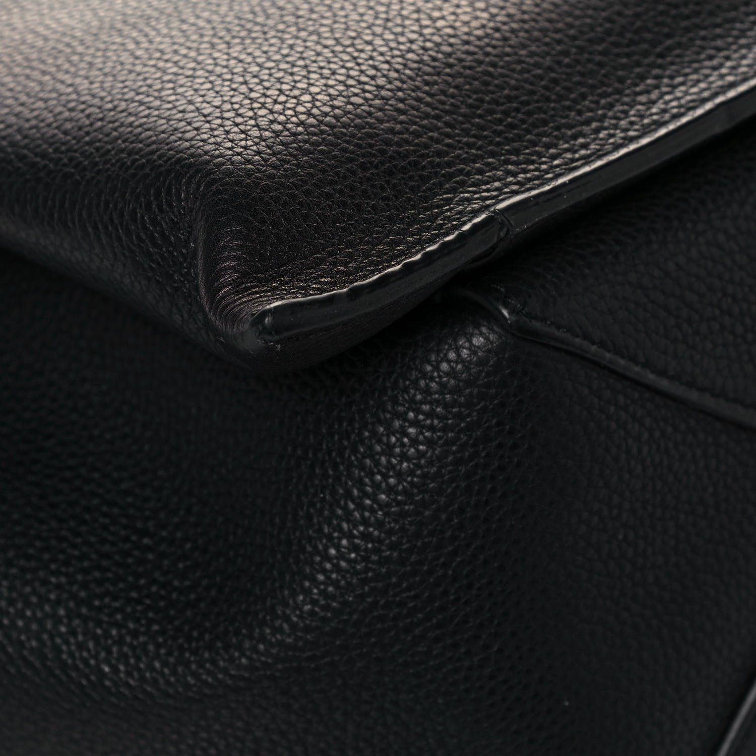 Celine Baby Grained Calfskin Medium Tri-Fold Bag Black 7 of 13