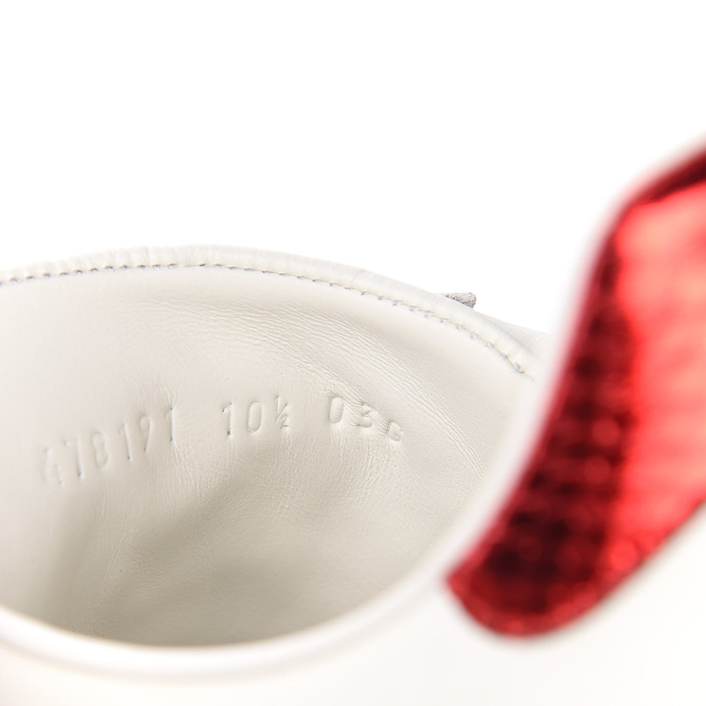 Calfskin Ayers Web UFO Dragon Embroidered Mens Ace Sneakers 10.5 White