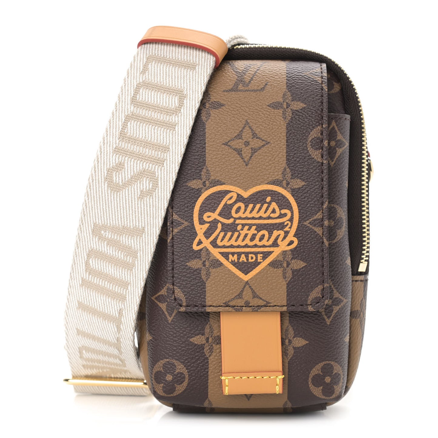 X NIGO Reverse Monogram Flat Double Phone Pouch