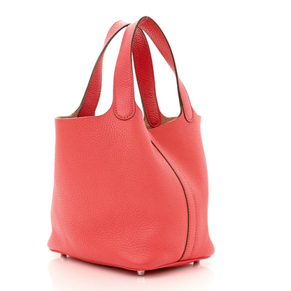 Hermes Taurillon Clemence Picotin Lock 18 PM Rose Jaipur 3 of 10