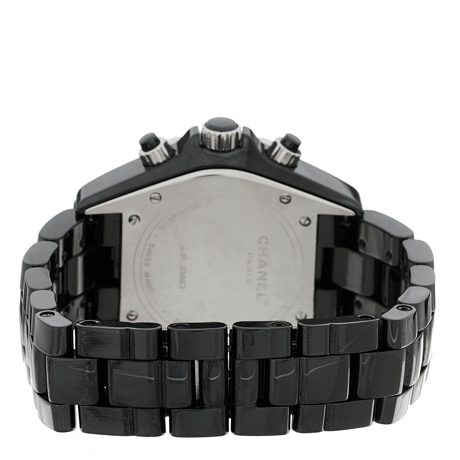 Chanel Stainless Steel Ceramic 41mm J12 Chronograph Automatic Watch Black 3 of 4