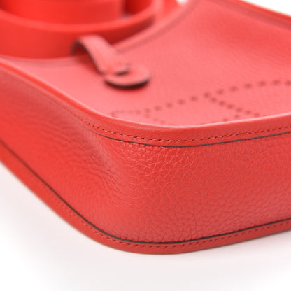 Hermes Taurillon Clemence Evelyne TPM Rouge De Coeur 8 of 10