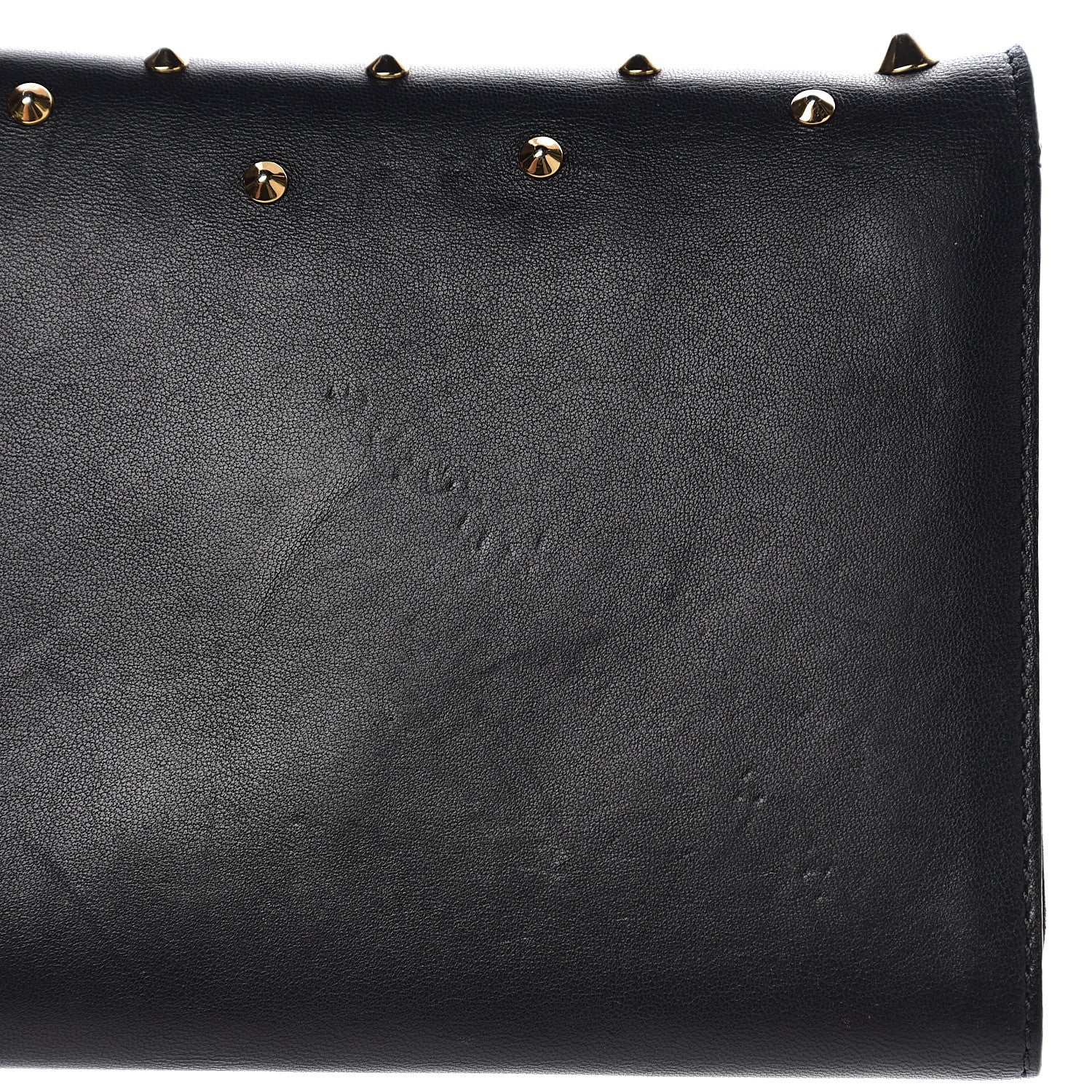 Versace Vitello Studded Palazzo Medusa Evening Clutch Bag Black 7 of 16