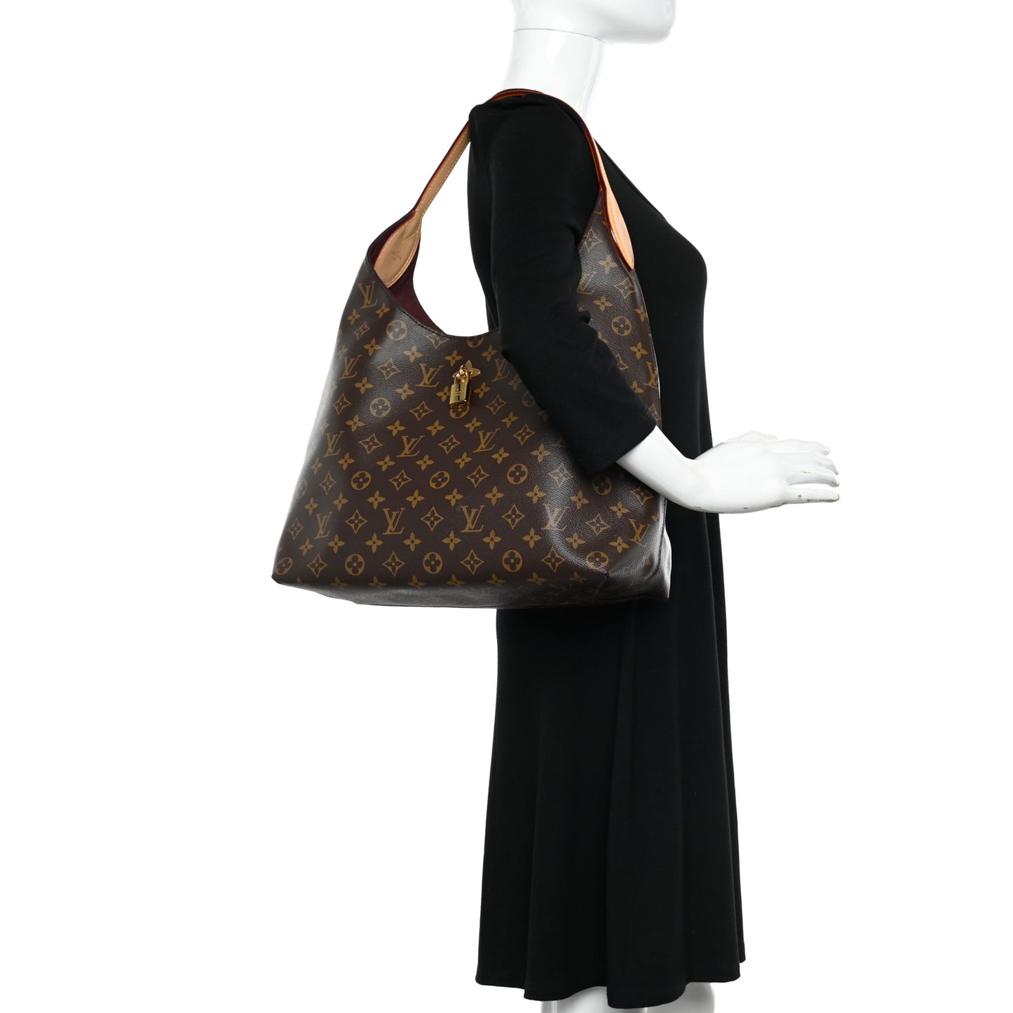 Monogram Flower Hobo Beige